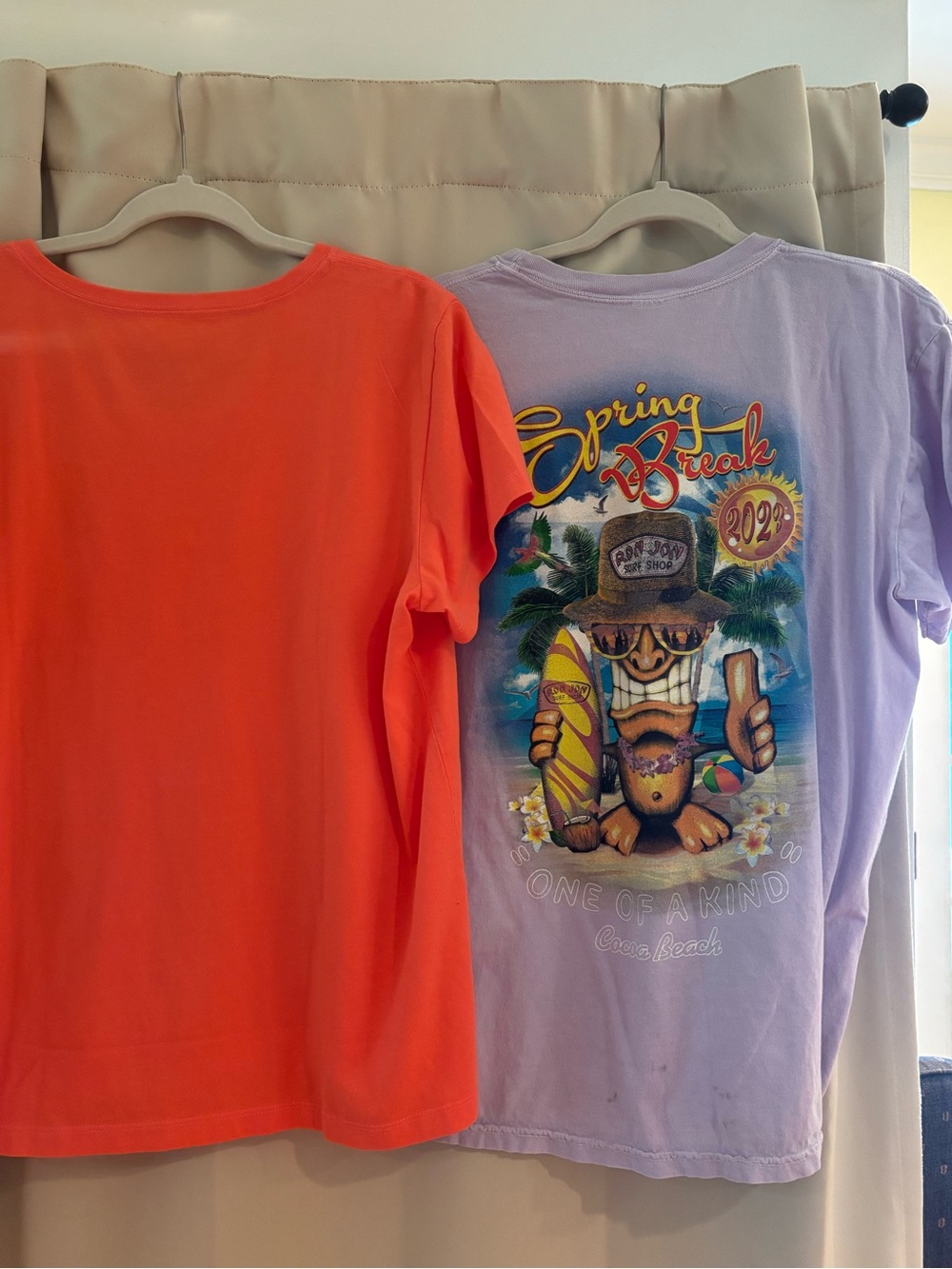 Life is Good Womens Orange V-Neck Tee Ron Jon short sleeve tee - Picture 6 of 6